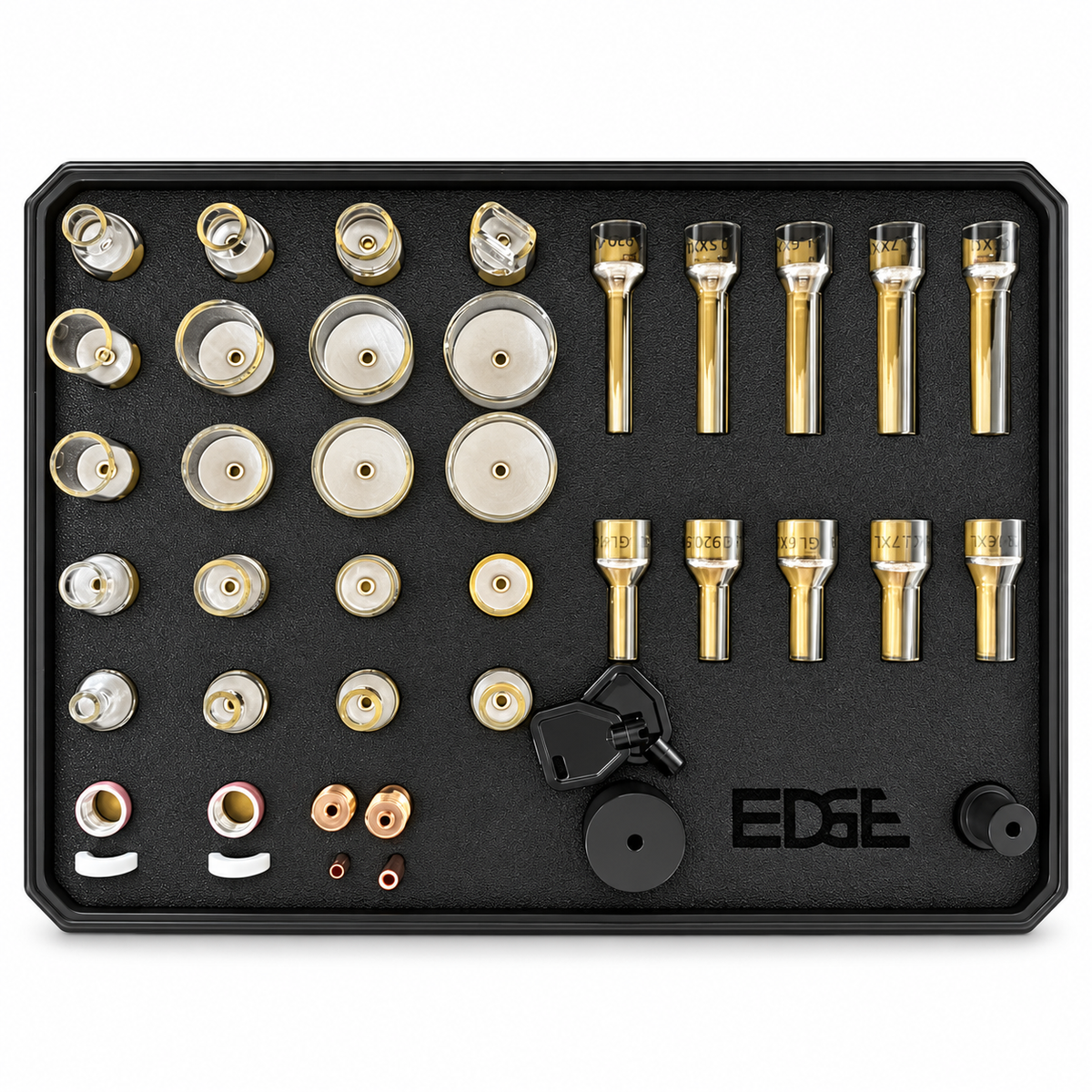 EDGE Elite Gas Lens TIG Kit with Case for WP-17/18/26 TIG Torches