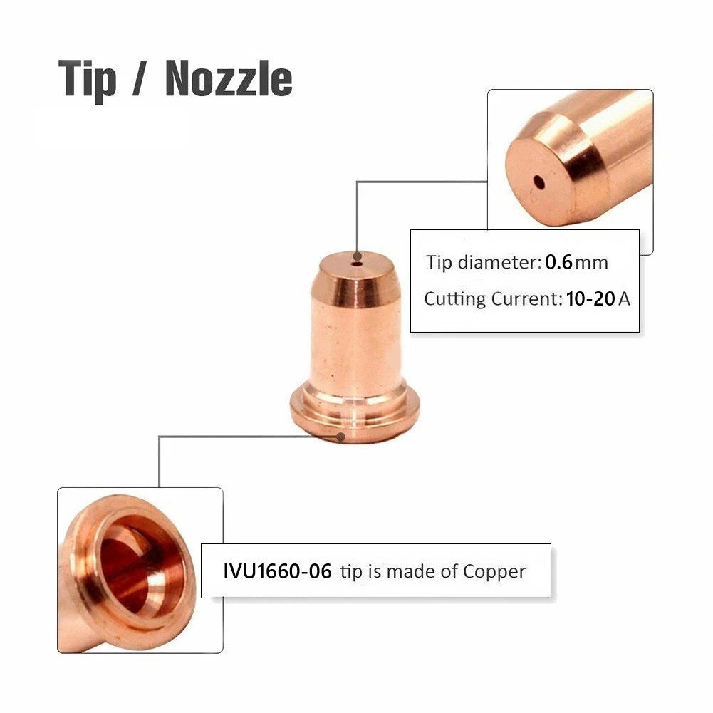 IPT-60 0.6mm (10-20A) Consumable Kit: 20 pcs